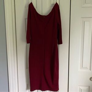 Lulus Midi Burgundy Dress